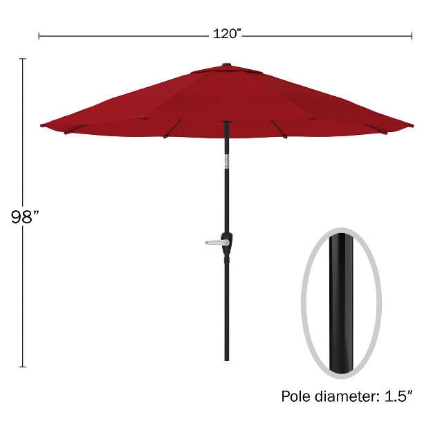 Nature Spring 10 x27 Patio Umbrella Red