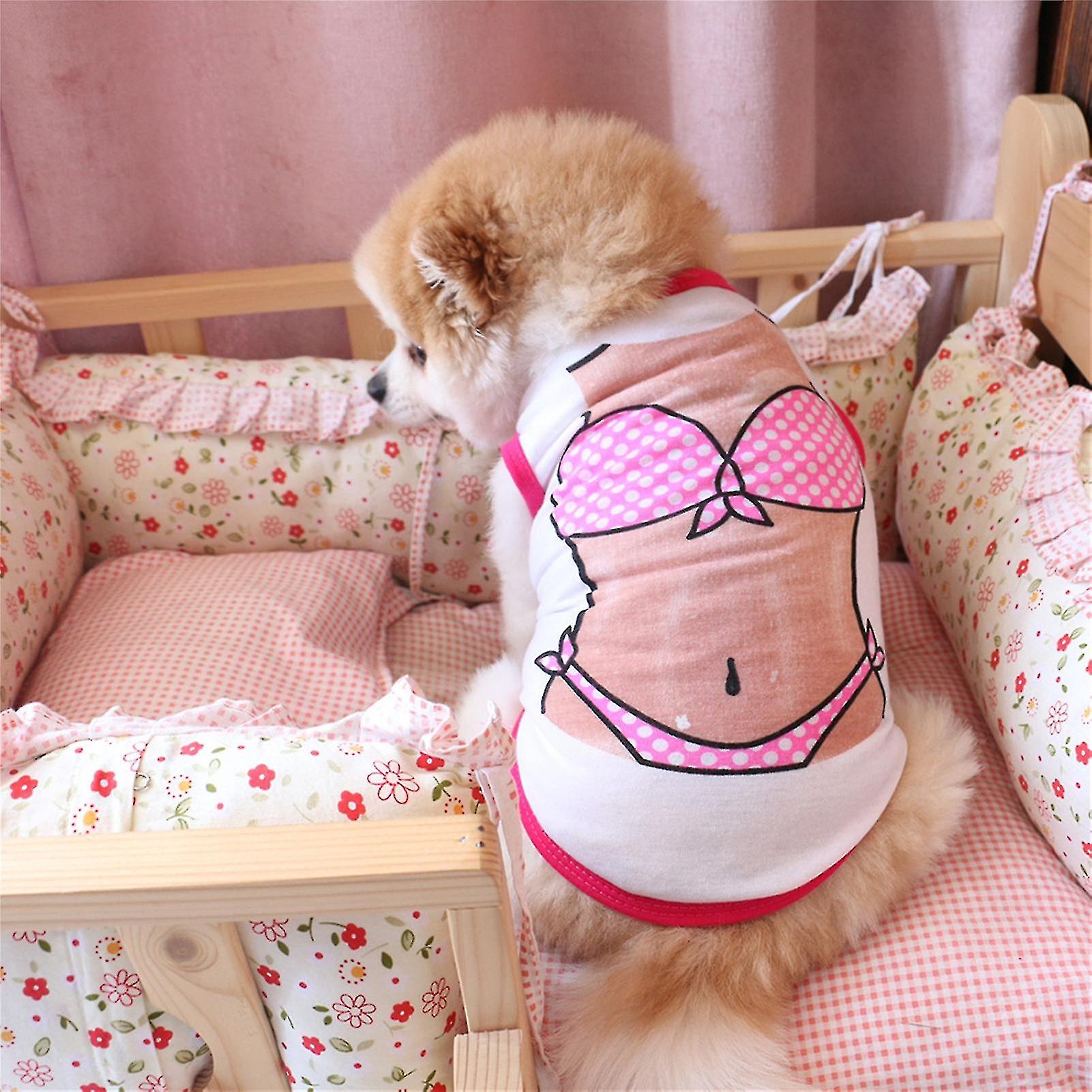 Fashion Dog Pet Puppy Pectoralis Bikini Sleeveless Clothes Vest Apparel Gift Yuanxi