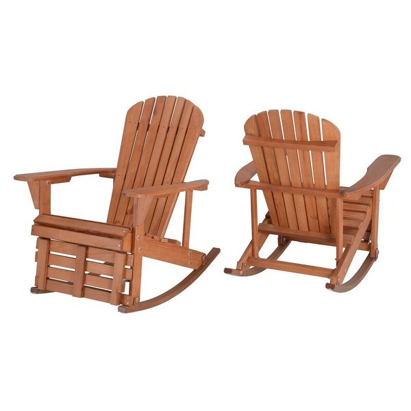 Zero Gravity Collection Adirondack Rocking Chair with Built-in Footrest (2 Pack) - Overstock - 33252666