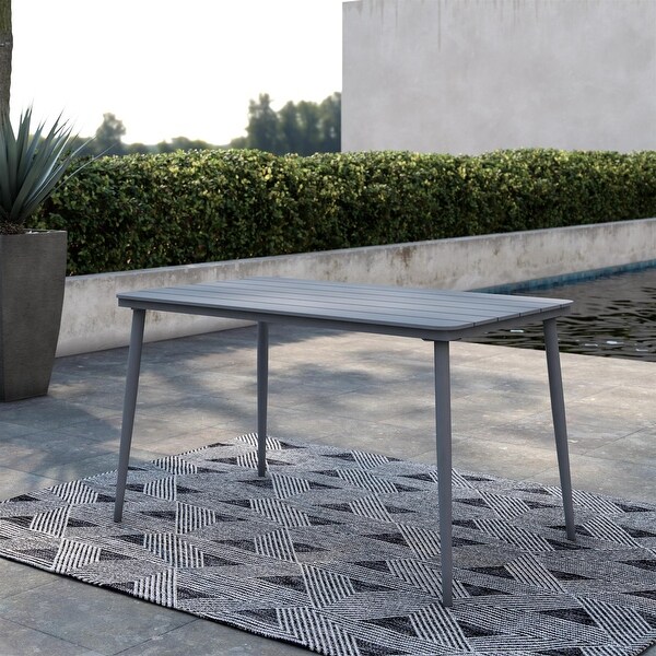 The Novogratz Poolside Gossip Collection April Rectangular Outdoor/Indoor Dining Table