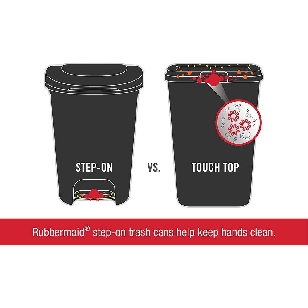 Rubbermaid 13 Gal. Black Step-On Trash Can 2007867