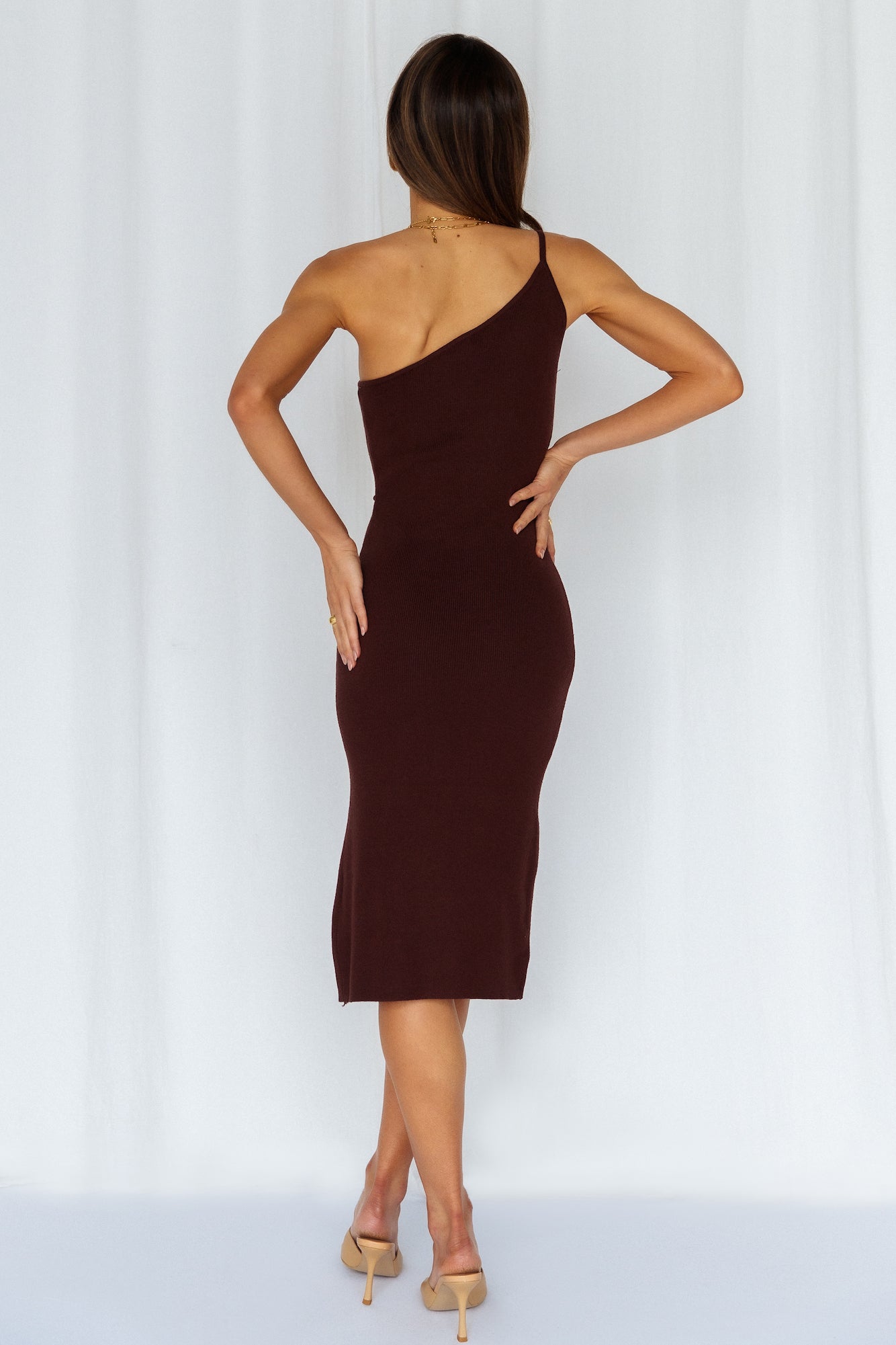 Jade Midi Dress Chocolate