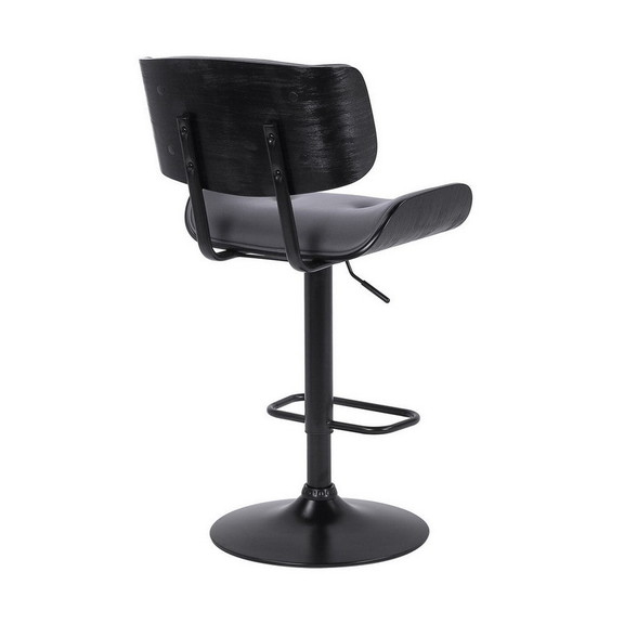 Benjara BM270411 Bar Stool with Leatherette Button...