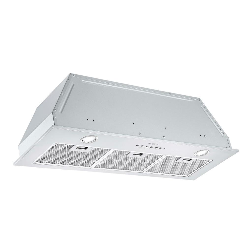 Ancona Inserta III 36 in Ducted Insert Range Hood in Stainless Steel with LED and Night Light Feature