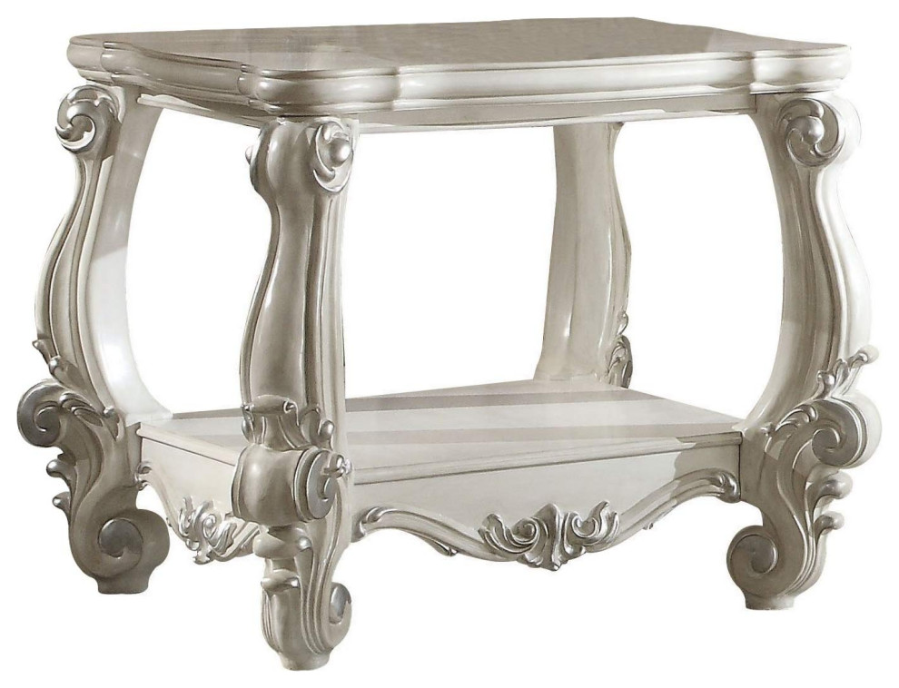 Emma Mason Signature Starboard End Table Bone White   Victorian   Side Tables And End Tables   by Emma Mason  Houzz