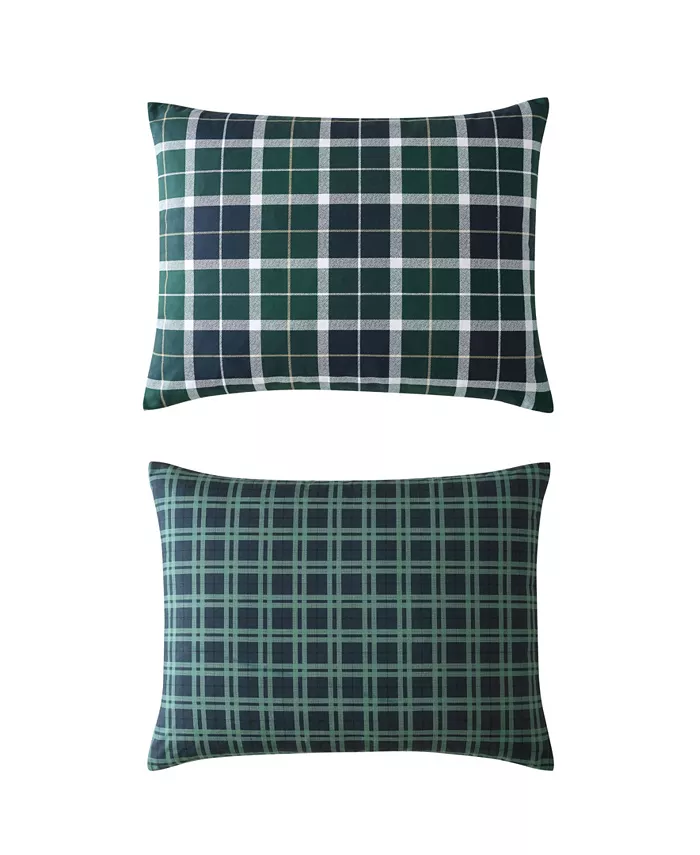 Nautica North Sail Plaid Brushed Microfiber 2 Piece Duvet Cover Set， Twin