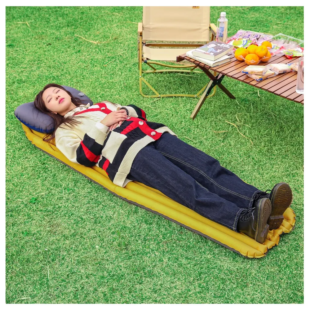 Ultralight  40d Nylon Tpu Inflatable Camping Sleeping Pad Mats Waterproof Strong Support Air Bed Mattress