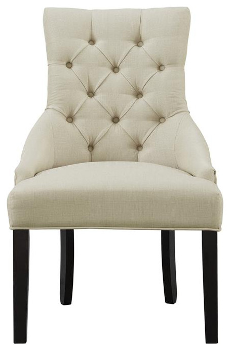 Alaterre Furniture Haeys Tufted Upholstered Dining Chairs   Cream (Set of 2)   Transitional   Dining Chairs   by Trademark Global  Houzz