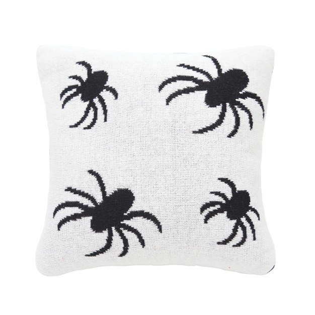 X 12 quot Spider Halloween Knitted Pillow