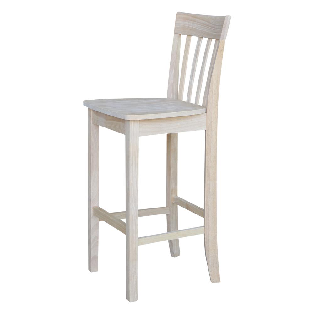 International Concepts S-3013 Slatback Stool， 30， Ready To Finish