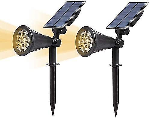 2 Pieces Garden Solar Lights， Outdoor Wall Light， Bright Garden Solar Light， 2 Lighting Modes