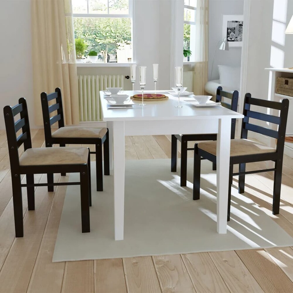 2/4/6 pcs Wooden Dining Chairs Square 2 Colours Selectable   17.3\