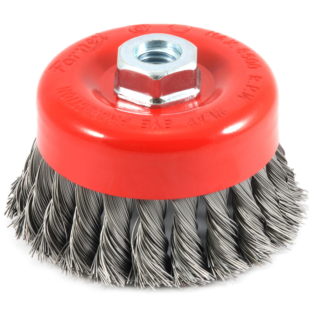 Forney Cup Brush Knotted 4 x .020 x 5/8 11 Arbor ;