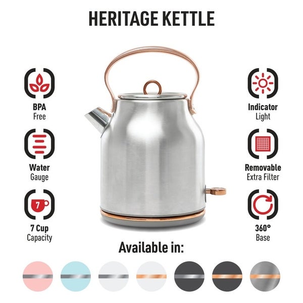 1.7 Liter Stainless Steel Electric Tea Kettle