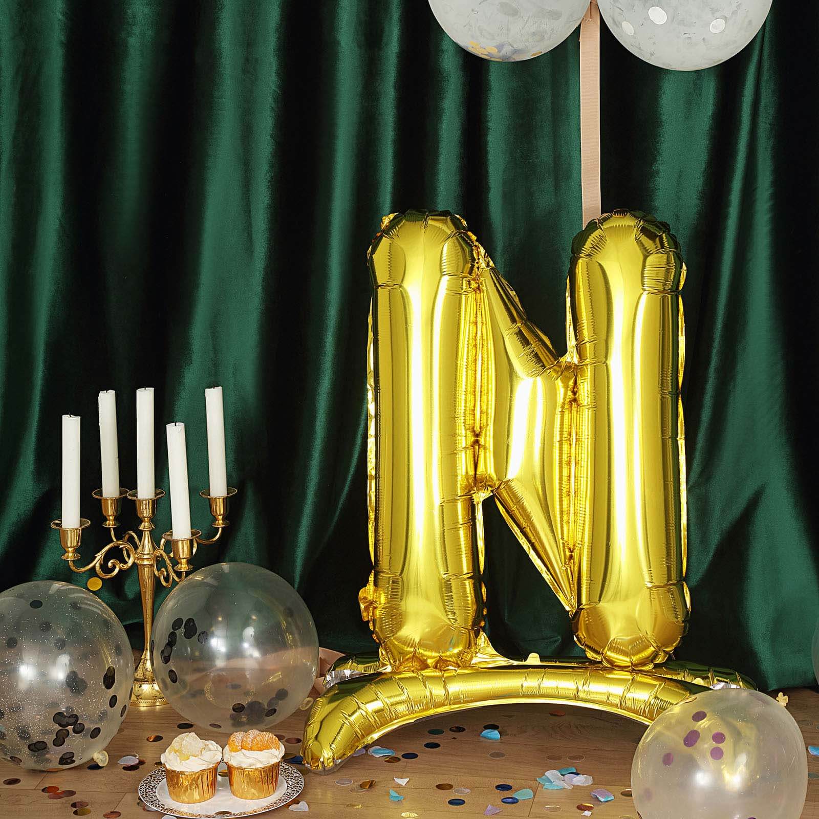 Gold Self Standing Helium/Air Mylar Foil Letter and Number Balloons 27