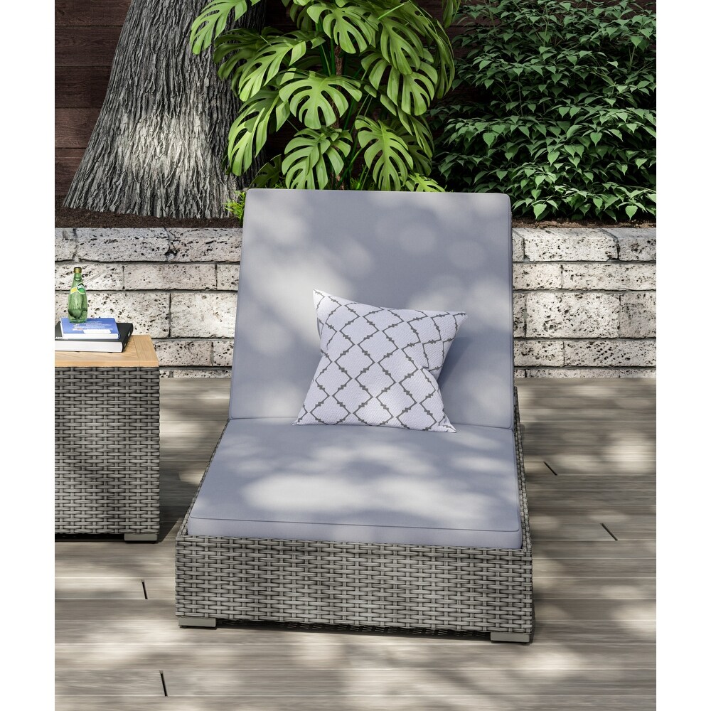 Boca Raton Brown Rattan Outdoor Chaise Lounge   31\