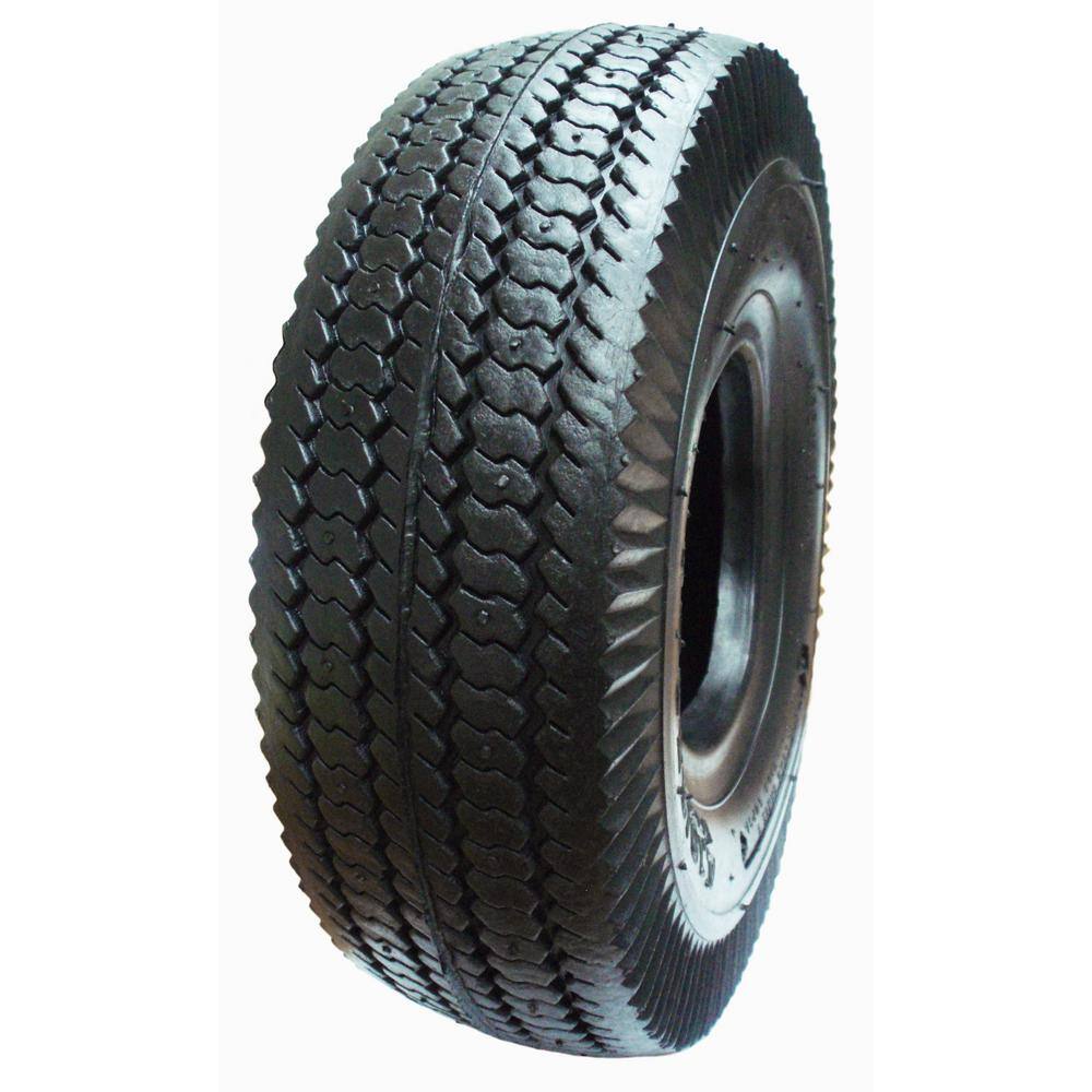 Hi-Run 4.10 in.3.50 in.-4 2PR Sawtooth Wheel Barrow Tire WD1303