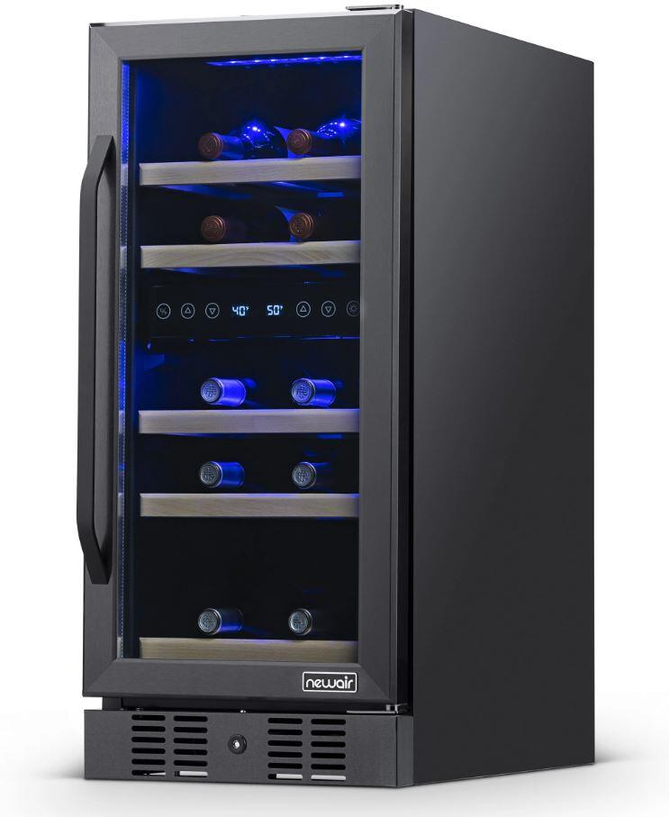 NewAir NWC029BS00 15 Inch Black Stainless Steel Wine Cooler