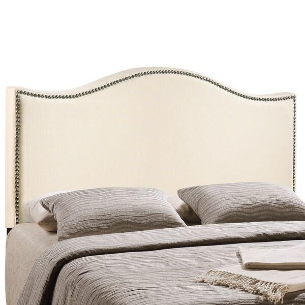 Curl Queen Nailhead Upholstered Headboard - - 18180225