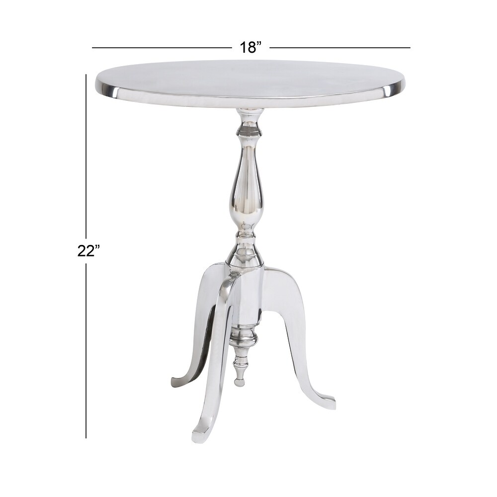 Gold or Silver Aluminum Small Accent Table