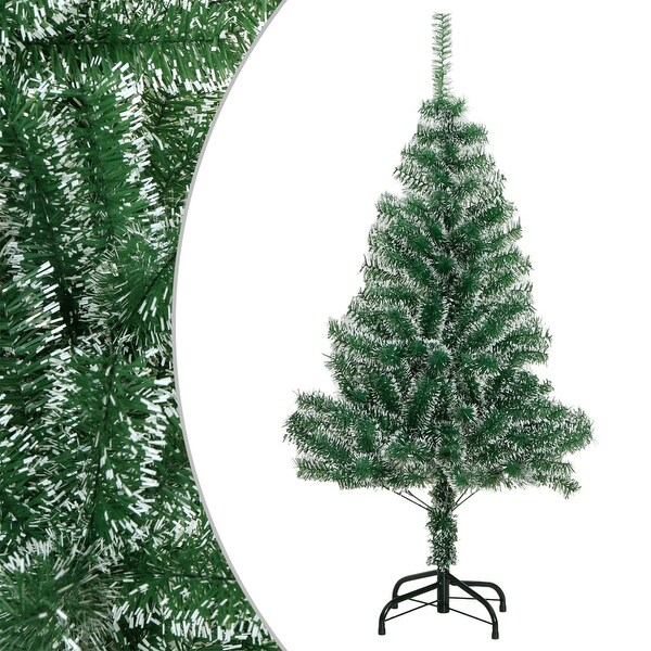 vidaXL Christmas Tree Garden Artificial Christmas Tree with Flocked Snow Green