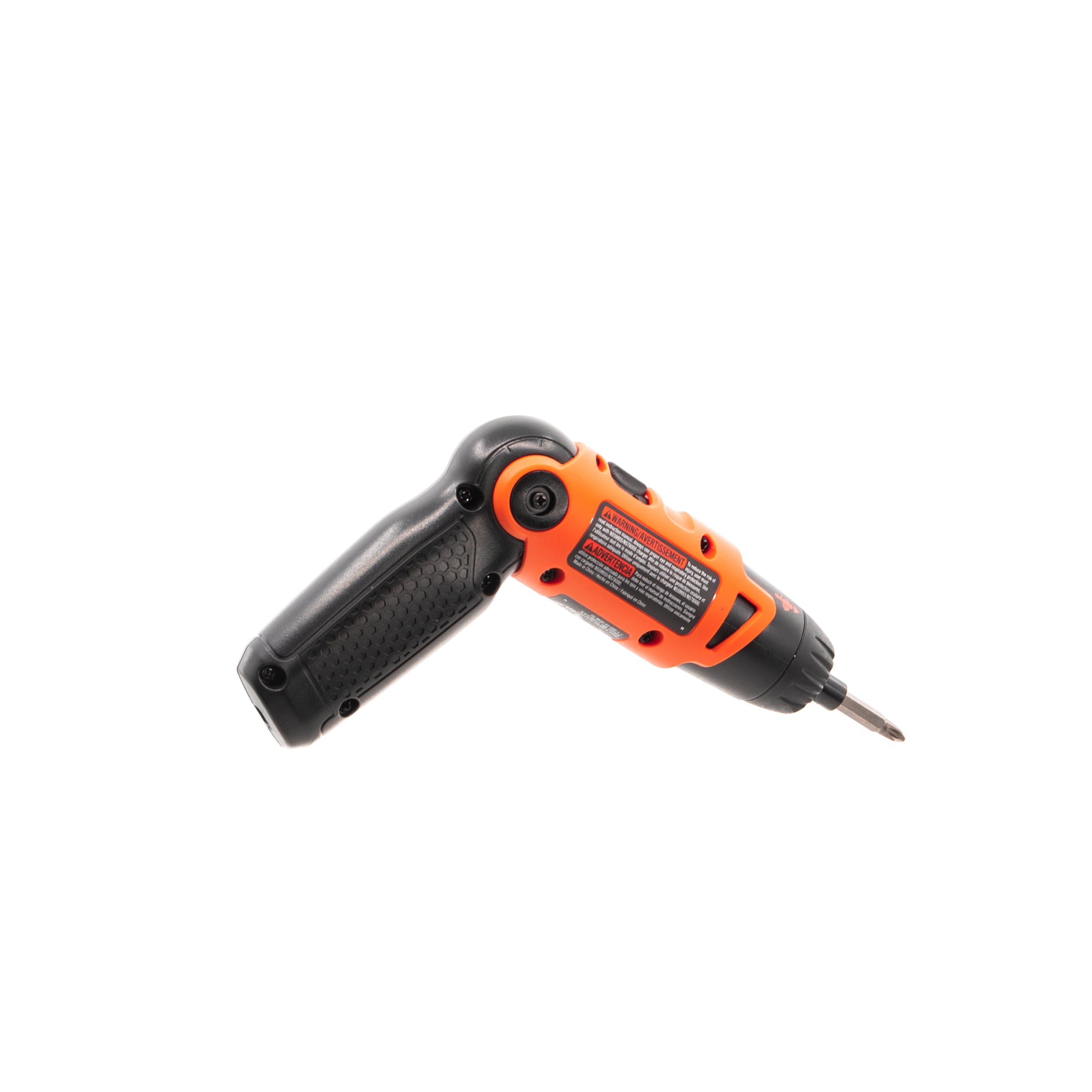 Cordless Screwdriver with Pivoting Handle, USB Charger and 2 Hex Shank Bits