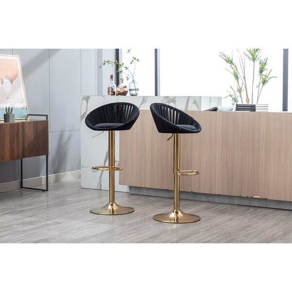 Kitchen Bar Chairs Velvet Bar Stools Set of 2 Barstools - 19.69 *18.11 *38.58