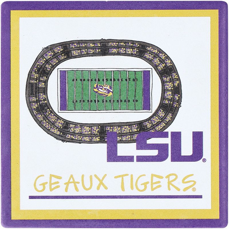 LSU Tigers Four-Pack Coaster Set