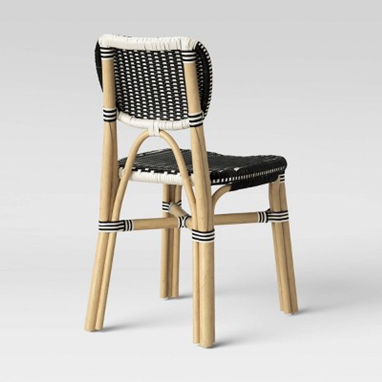 Canton Rattan and Woven Dining Chair Black/White - Threshold™