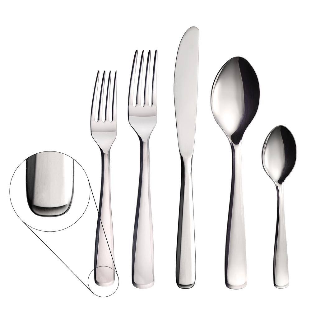 Tramontina Pacific 20-Piece 1810 Stainless Steel Flatware Set 80328001DS