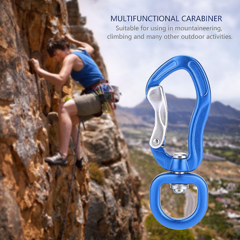 Multifunctional Aluminium Alloy Carabiner Outdoor Mountaineering Safe Lock D Buckle Blue