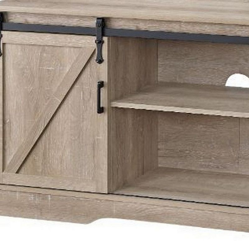 Versatile Rectangular Wooden TV Stand， Brown