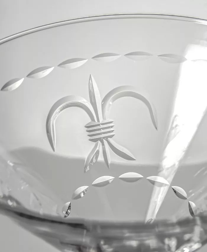 Rolf Glass Fleur De Lis Martini 10Oz - Set Of 4 Glasses