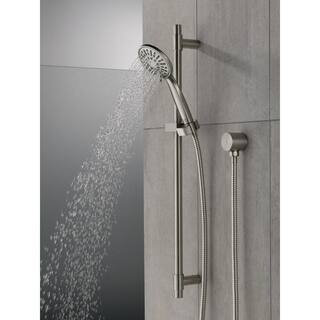 Delta 4-Spray Patterns 1.75 GPM 3.88 in. Wall Mount Handheld Shower Head in Stainless 51361-SS