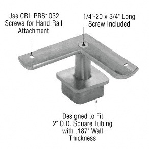 CRL Stainless 2 Square Post P Series 90 Degree Fi...