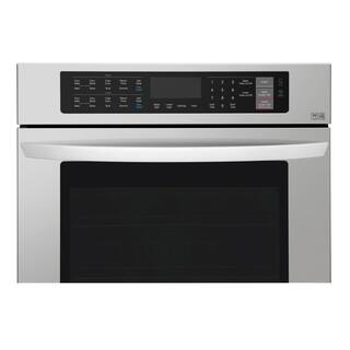 LG 30 in. Double Electric Wall Oven Self-Cleaning with Convection and EasyClean in Stainless Steel LWD3063ST