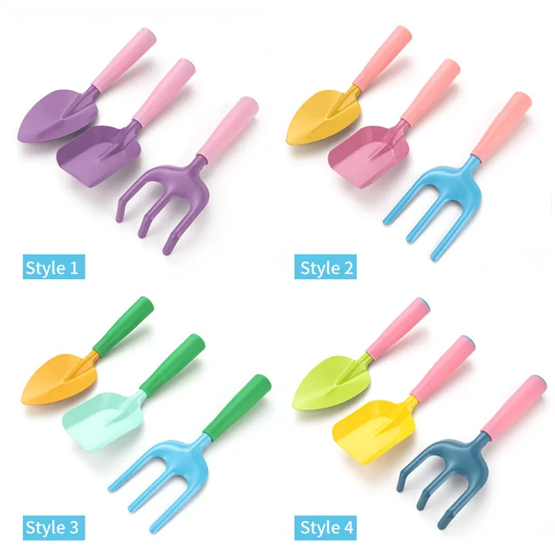 Hot sell cake rake spade shovel 3 pieces garden tool and equipment gardening tools for kids women