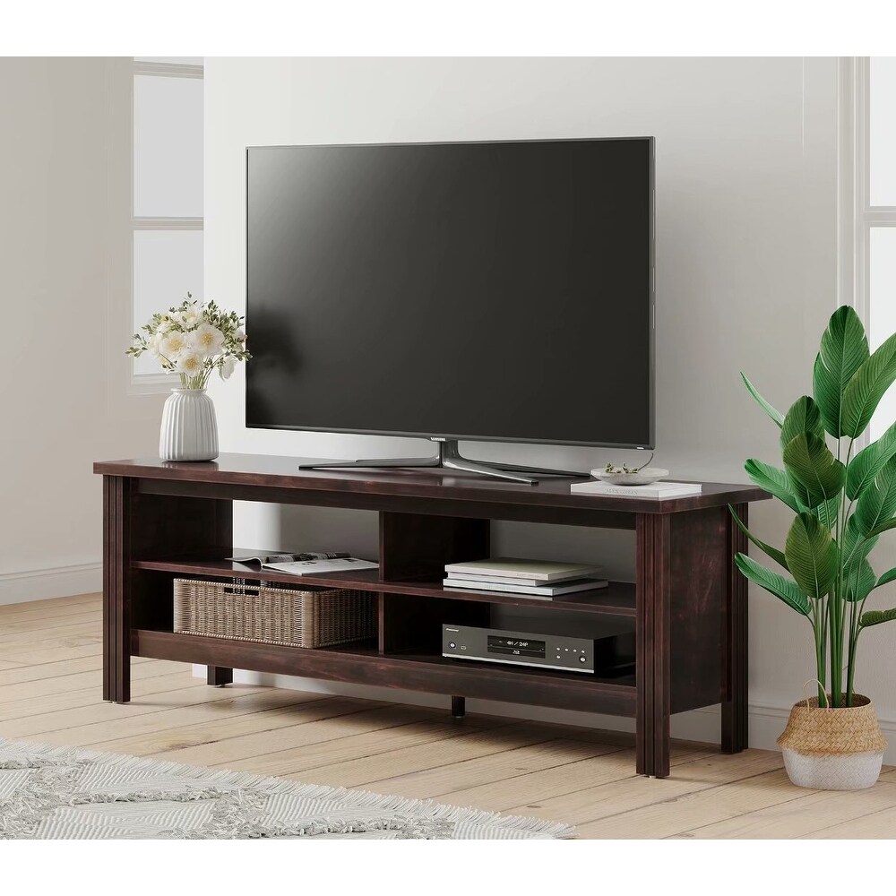 Farmhouse TV Stand with Open Shelving