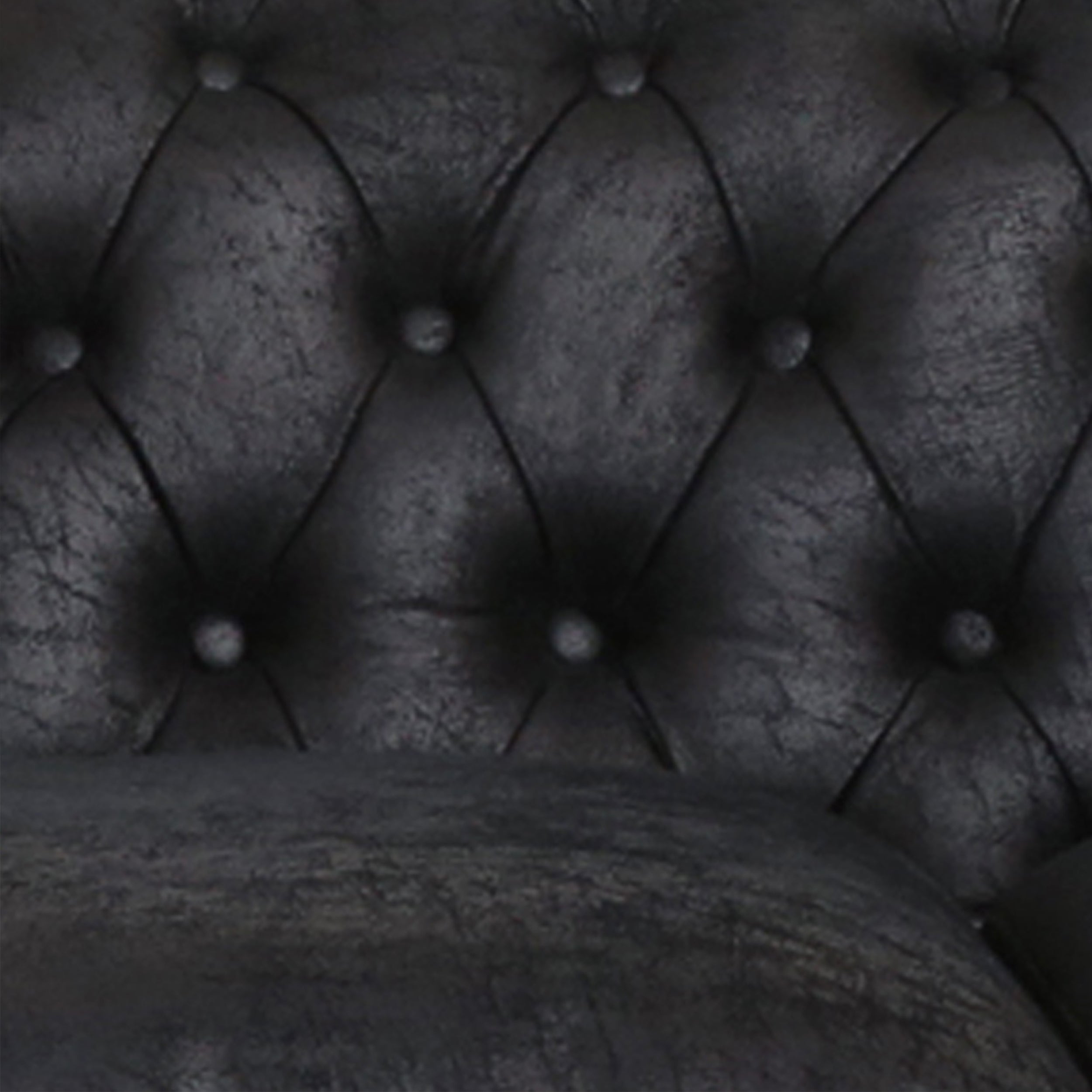 Vita Chesterfield Tufted Microfiber Sofa with Scroll Arms