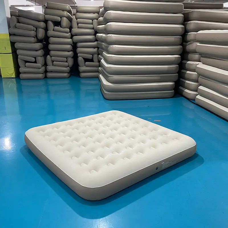 Factory Customised camping inflatable mattress portable inflatable double mattress inflatable mattress with integrated pump