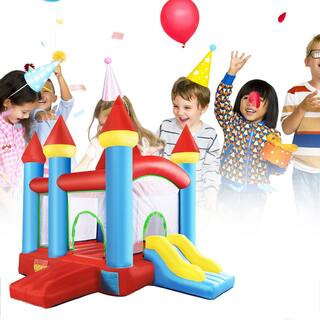 TOBBI Inflatable Jumping Castle Bounce House Blow Up Kids Bouncer Playhouse with Slide TH17M0543