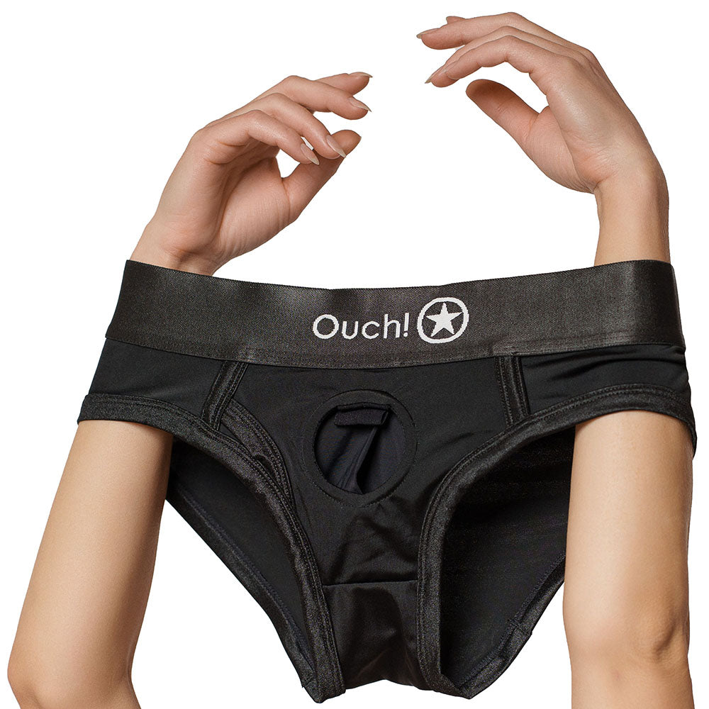 Ouch! Vibrating Strap-on High Cut Brief /S