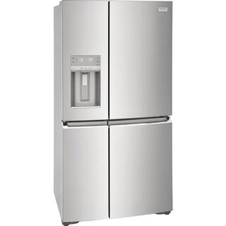 FRIGIDAIRE GALLERY 36 in. Wide 21.5 cu. ft. Counter-Depth 4-Door Refrigerator in Stainless Steel GRQC2255BF