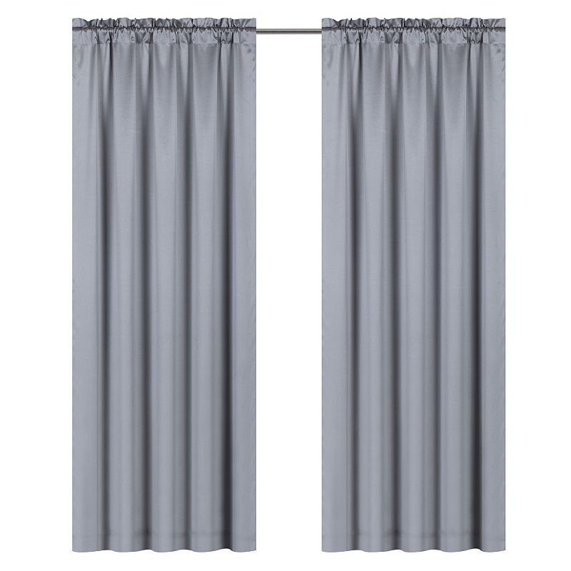 Kate Aurora Basic Faux Silk Rod Pocket Shimmery Sheer Single Window Curtain Panel