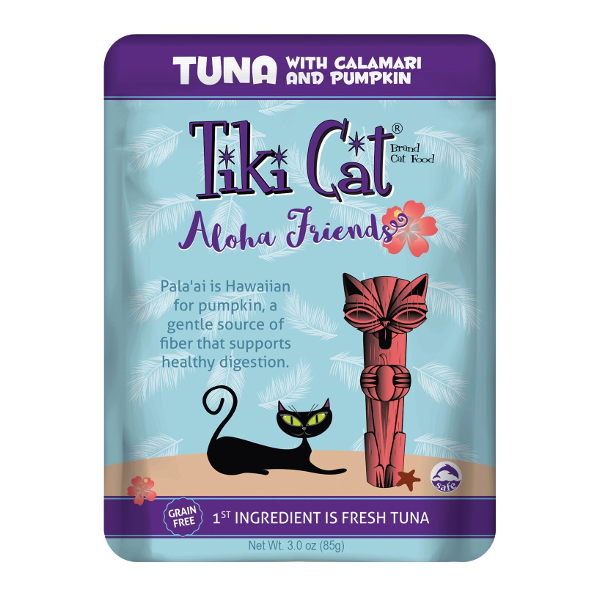 Tiki Cat Aloha Friends Tuna with Calamari Cat Food Pouches 3oz