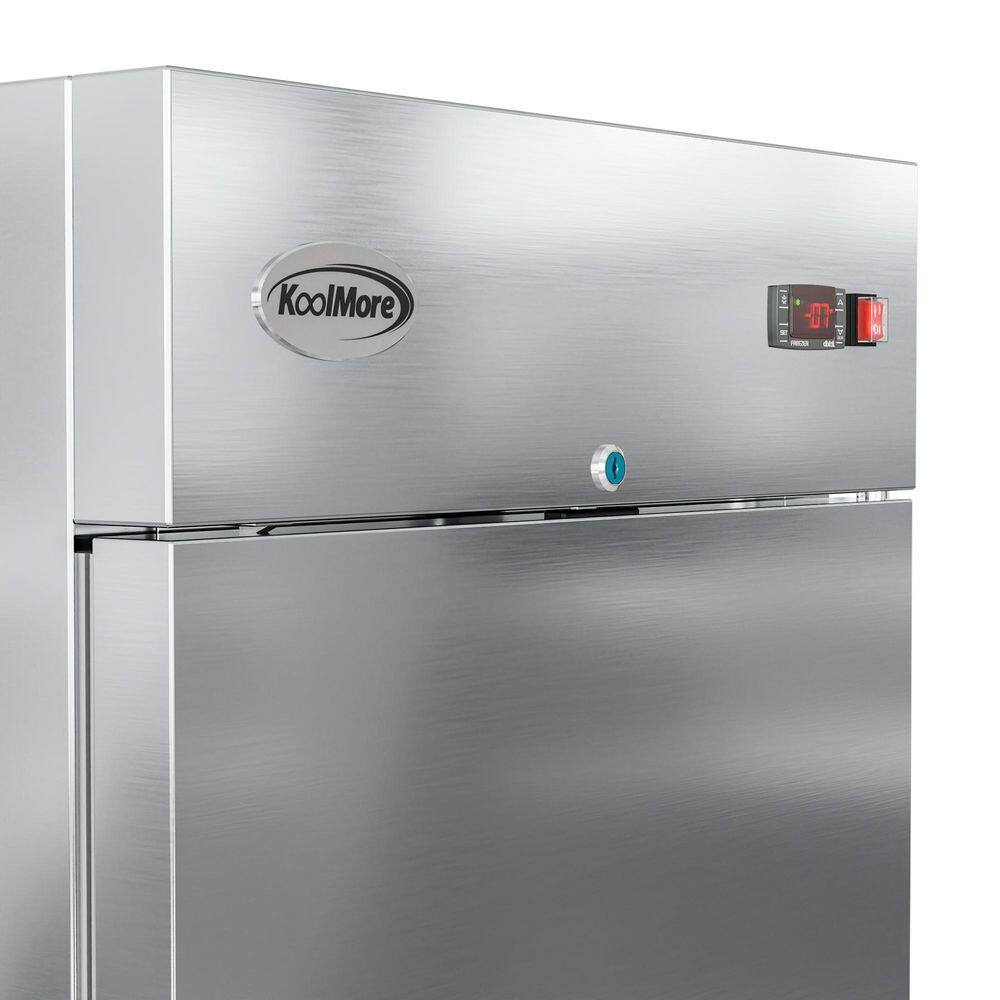 Koolmore 23 cu. ft. Commercial Solid Half Door Auto Defrost Upright Reach-In Freezer in Stainless Steel RIF-1D-SSHD