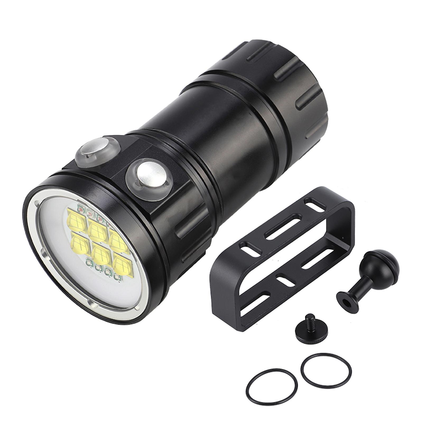 Waterproof Flashlight，Outdoor Waterproof LED Diving Diving Flashlight Underwater Torch Meticulously Designed