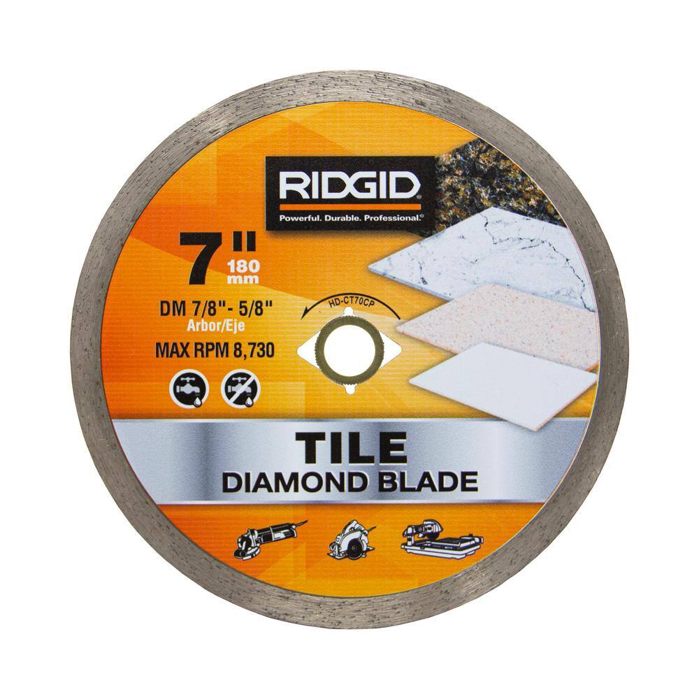 RIDGID 7 in. Continuous Diamond Blade HD-CT70CP