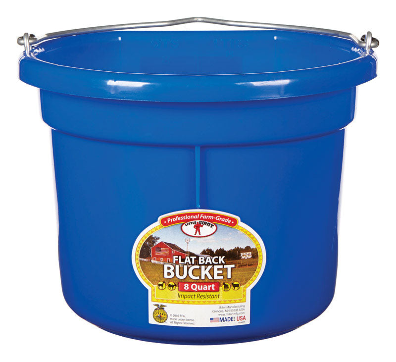 FLAT BACK BUCKET BLU 8QT