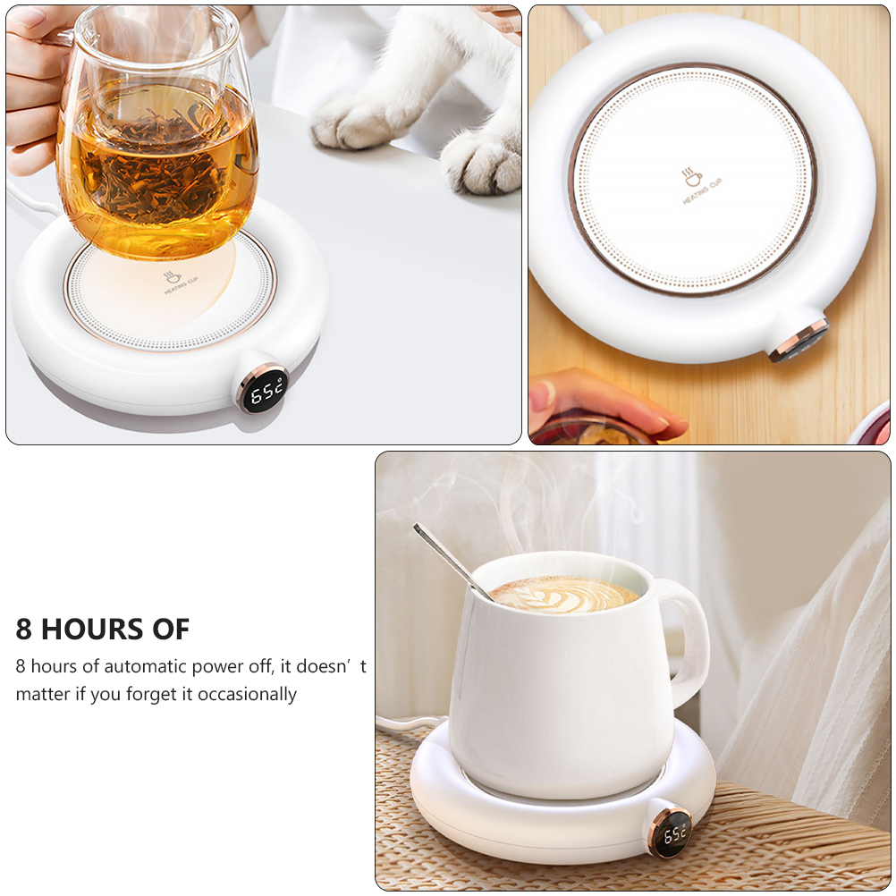 Warmer Coffee Beverage Coaster Cup Warmer Plate Electric Thermostat Pad Warm Electric Heater Coaster Heat Mug Deskwax